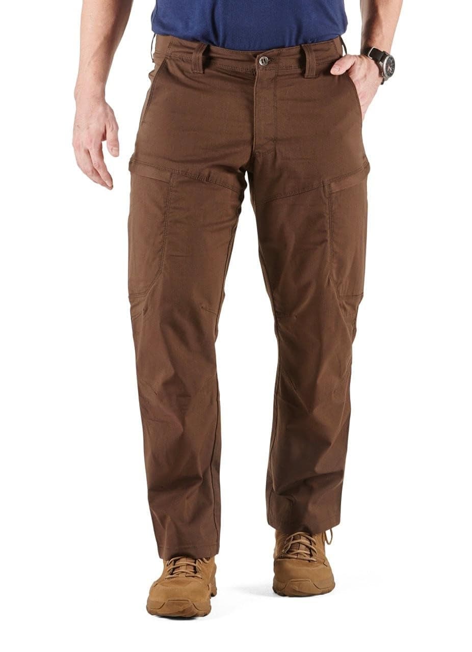 511 Tactical Mens Apex Pants Regular Fit Gusseted 10 Pockets Style 74434 Burnt 2 34W x 34L
