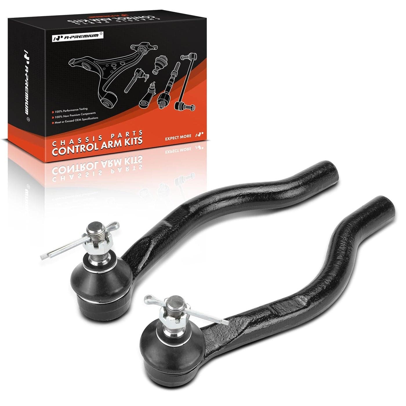 APremium 2 x Front Outer Tie Rod Ends Compatible with Honda Civic 20162021 Insight 20192022