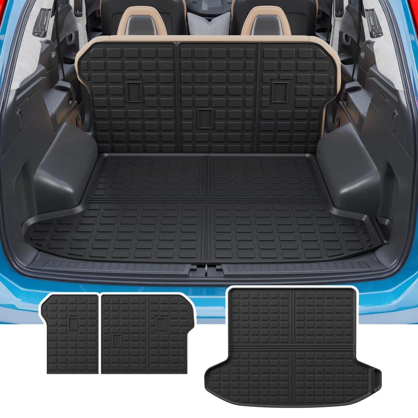 Rongtaod Cargo Mat Compatible with 2023 2024 2025 2026 Kia Sportage Trunk Mat Cargo Mat TPE Cargo Liner Back Seat Cover Protector Sportage Accessories Backrest MatsTrunk Mat