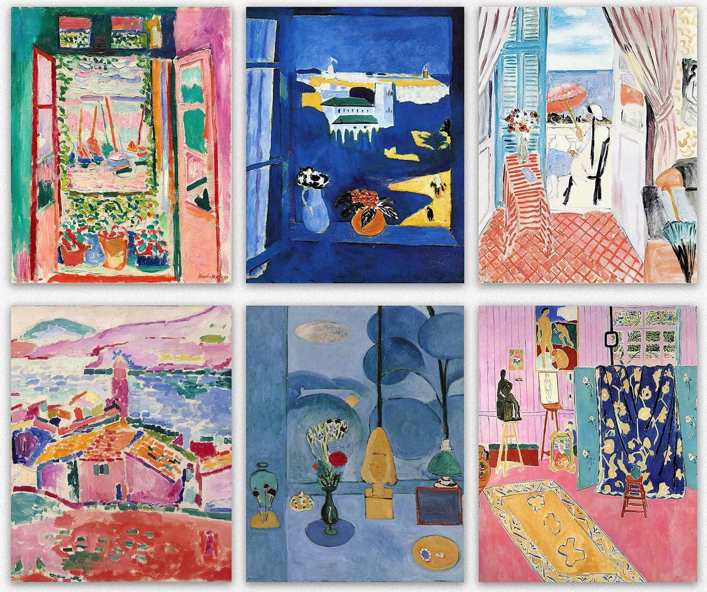 Matisse Wall Art Prints Set of 6 Henri Matisse Aesthetic Posters for Aesthetic Room Decor Framable Art Cute Impressionist Group of Prints 11x14