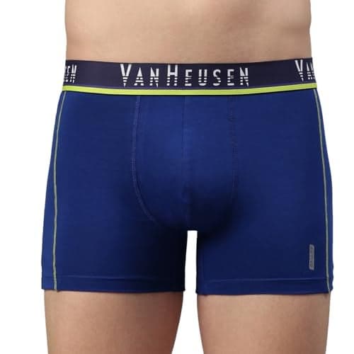 Van Heusen Active Men Trunks - Cotton Spandex - Swift Dry, Mesh Panel, Breathable_40044_Sodalite Blue_S