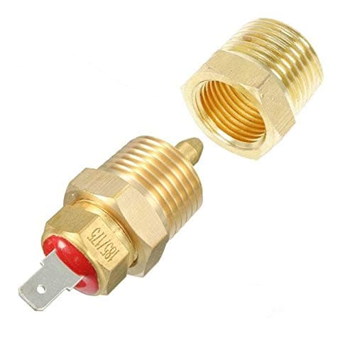 FAERSI Fan Thermostat Temperature Switch 185 to 175 Degree Electric Engine Cooling Temperature Sensor Switch with 38 Pipe Thread for 10 12 14 16 Fan