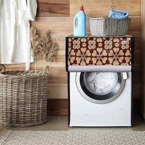 Glassiano Fully Automatic Front Load Waterproof Washing Machine Cover for Samsung/ IFB/ LG/ Godrej/ Whirlpool/ Bosch/ 5 kg, 5.2 Kg, 5.5 Kg