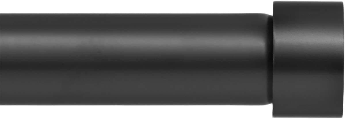 Ivilon Drapery Window Curtain Rod End Cap Style Design 1 Inch Pole 72 to 144 Inch Color Black