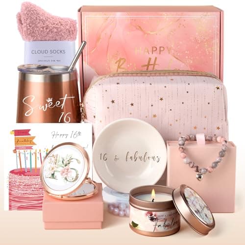 Anforsun 16th Birthday Gifts for Girls Gifts for 16 Year Old Girl Sweet Happy 16th Birthday for Girls Daughter Niece Granddaughter Best Friends Female Sister Bestie