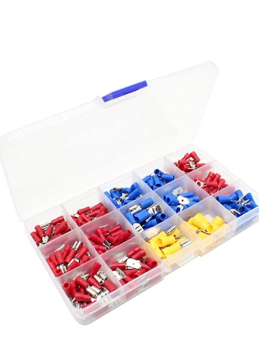 Nylon Spade Quick Disconnect Connectors Kit, 280pcs/set 2.8mm /4.8mm/6.3mm Male/Female Insulated Terminals + Crimp Wire Connector