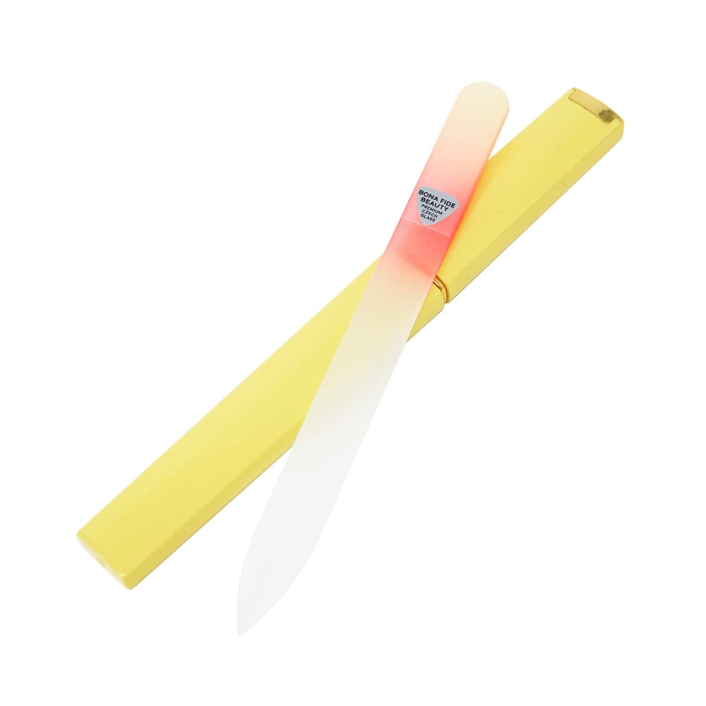 Bona Fide Beauty Czech Glass Nail File for Natural Nails 1PC Gold Orange High Grit Crystal Nail Filer 180240 Handcrafted Nail Care from The EU