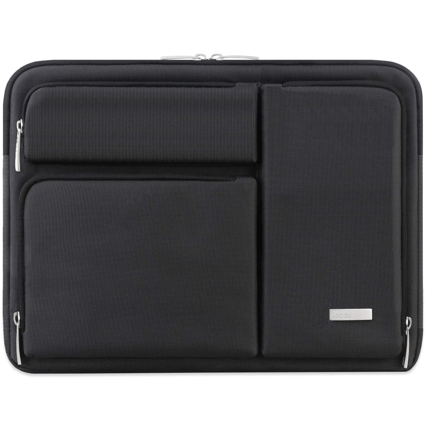 Lacdo 360° Protective Laptop Sleeve Case for 15.6 Inch Acer Aspire 5, E 15, Predator Helios 300, Flagship/ASUS VivoBook 15 / Dell Inspiron 15 / Lenovo Ideapad 330 / Pavilion 15, Computer Bag, Black
