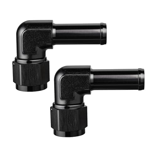 EVIL ENERGY 10AN Female to 58 Barb Hose Fitting 90 Degree Swivel 2PCS