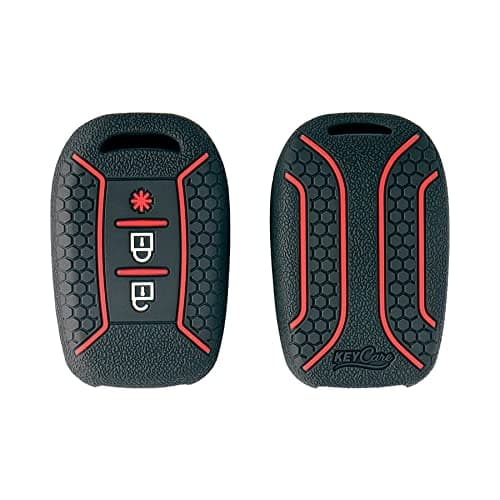 CARMATE Silicone Car Key Cover KC-62 Fit for Renault Duster 2020-Black
