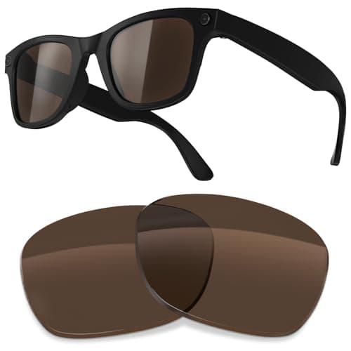 Replacement Lenses Compatible with RayBan Meta Wayfarer RW4006 50MM Smart Glasses Tough ImpactResistant Lenses for Men Women Polarized Brown