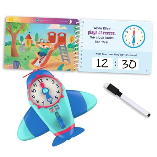 Educational Insights Time to Learn Telling Time Activity Set Kids Clock Toy Teaching Clock for Kids Games Practice How to Tell Times on Analog Digital Clocks Fun Classroom Resource Ages 6