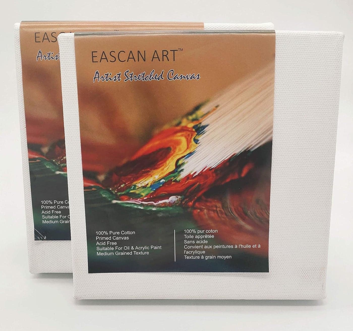 EASCAN ART Painting Drawing and Sketch Accessories Quality Deep Edge Pre Stretched Canvas 30X36 Pack of 2