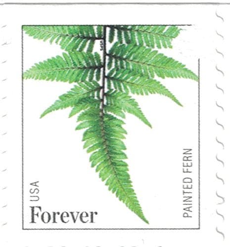 USPS Forever Stamps Ferns 100 Stamps 10 strips of 10 postage stamps