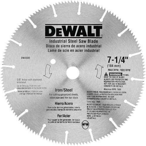 DEWALT Circular Saw Blade, 7 1/4 Inch, 16 Tooth, Metal Cutting (DW3330)