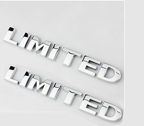 Yoaoo 2pcs1set Auto Tuning Limited Trunk Hood Door Emblem Badge Decal 3d Logo for Grand Cherokee Wrangler Compass Auto Chrome 2Pcs Silver
