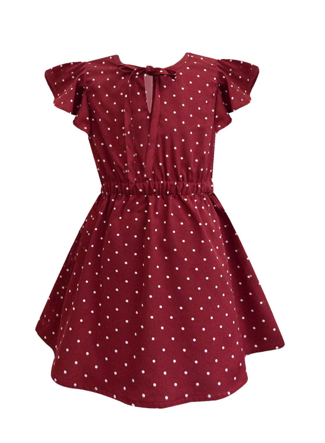 A.T.U.N. (ALL THINGS UBER NICE) Girl's Polyester Skater Knee-Long Fit & Flare Casual Dress (GDRS NAT MPD_red_9-10 Y)