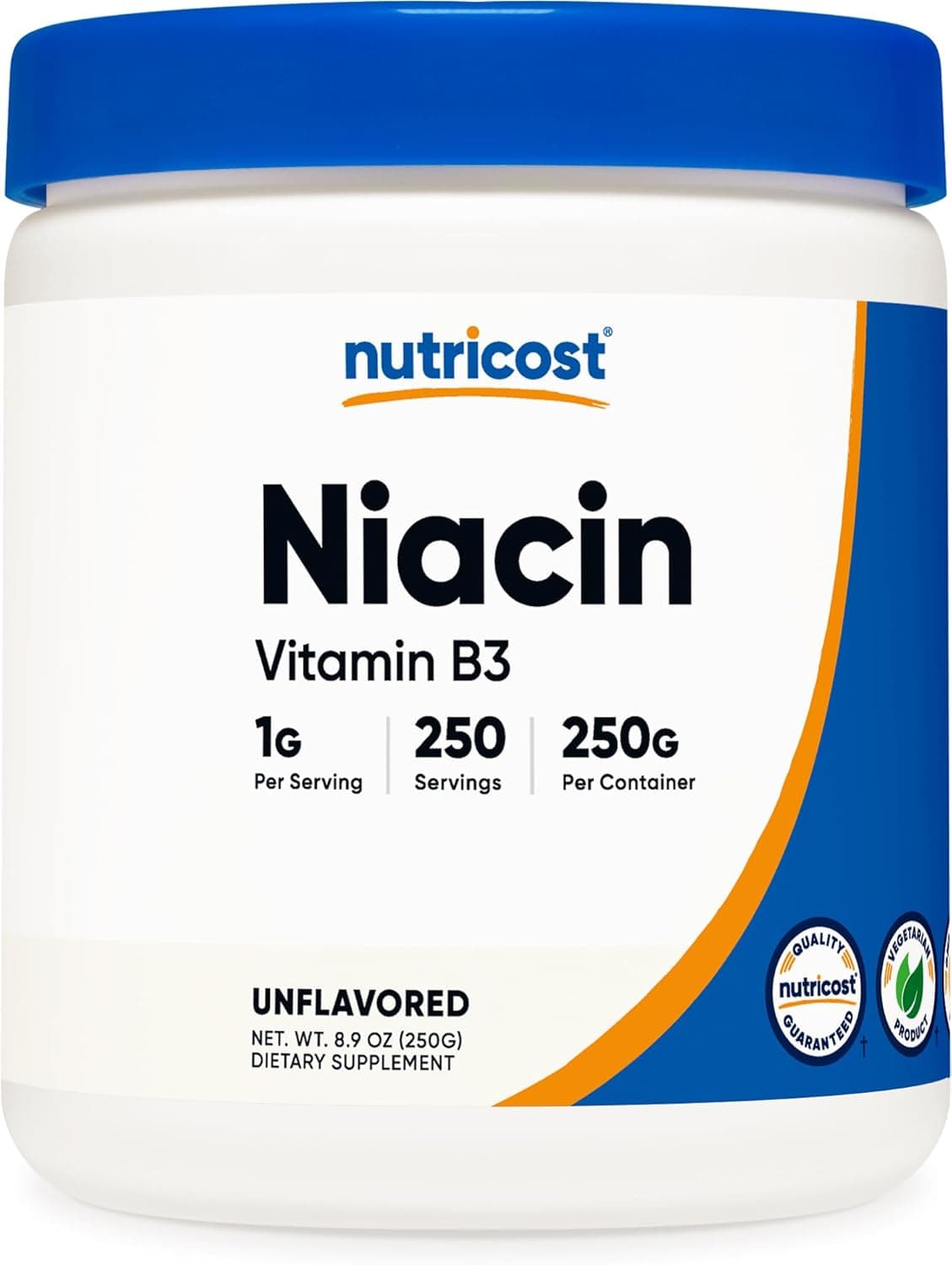Nutricost Niacin Vitamin B3 Powder 250 Grams 1G Per Serving Vitamin B3 Niacin Powder May Cause Flush