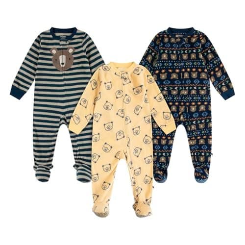 HUGGIES 3-Pack Footed Fleece Coverall