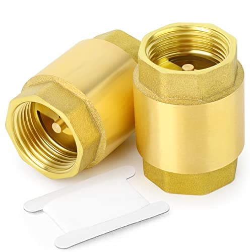 GASHER 2PCS Brass Check Valve 1" Female Thread, Backflow Prevention, One Way Check Valves(new)