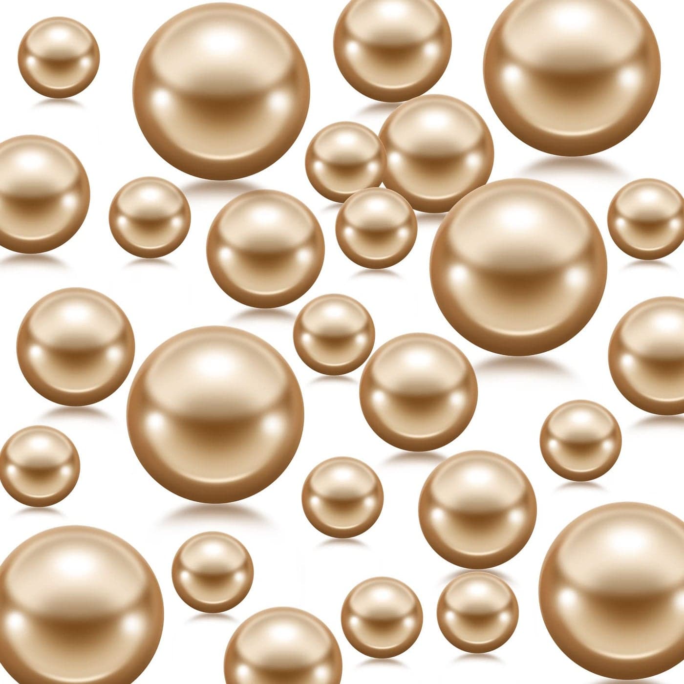Jadive 200 Pieces Pearl Beads for Vase Filler Centerpieces No Holes Pearl Makeup Beads for Wedding Holiday Party Home Brushes Holder Decor 10142030 mmGold