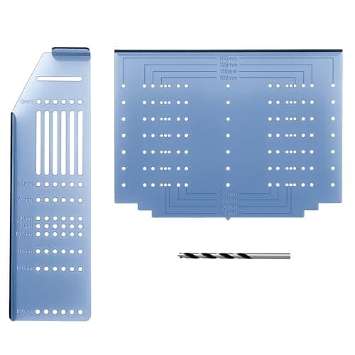 Kitchen Cabinet Pulls Installation Jig Drill Mounting Template for Cabinet Knobs, Handles Drill Template Guide for Drawer Pulls, Hardware Installation Template Kit Include Drill Bit