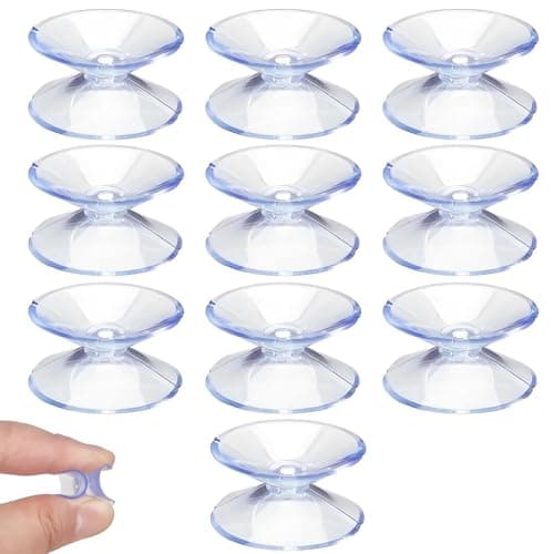 VAYINATO® (Pack of 10) Transparent Double Sided Suction Cup for Aquarium Fish Tank, Multifunctional Mirror Double Sided Non-Slip Glass Tabletop by Petzlifeworld