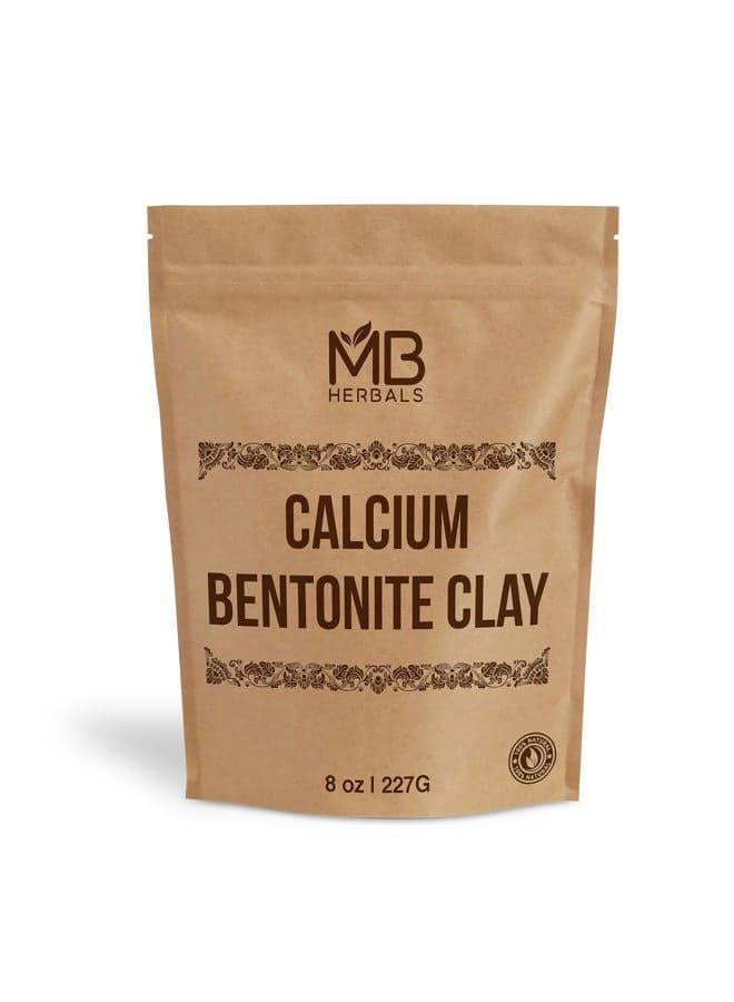 Calcium Bentonite Clay Powder 8 oz | 227G / 0.5 LB | Bentonite Clay | Fragrance Free | Detox Clay | Soap Making | Suitable for Oily Skin