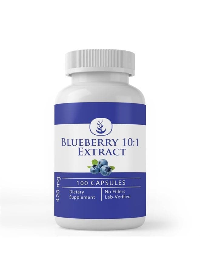 Pure Original Ingredients Blueberry 10:1 Extract, (100 Capsules) Always Pure, No Additives Or Fillers, Lab Verified