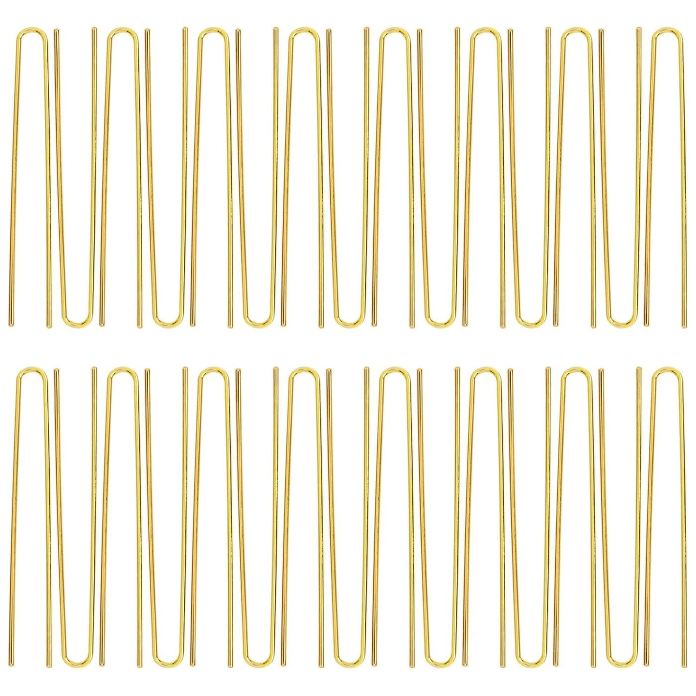 Lawie 30 Pack 4 Inch Silver Gold U Shaped Hair Pins Metal Hair Sticks Chopstick Hair Fork Long Straight Picks Pins Rod Hairpins Hair Shawl Pin Bun Twist Hair Clips Arts and Crafts DIY Accessories