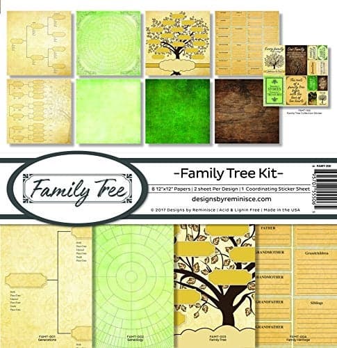 Reminisce FAMT200 Family Tree Scrapbook Collection Kit 12x12Inch