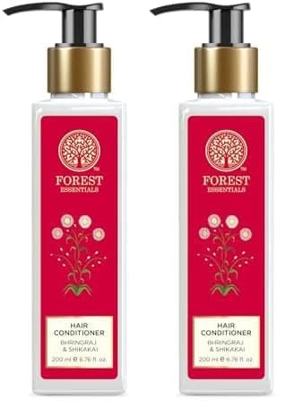 Forest Essentials Hair Conditioner With Coconut Milk Licorice Bhringraj Shikakai Natural Hair Conditioner To Deeply Nourish Dry Normal Hair Shikakai SLSSLES Paraben Free 200ml 1 count