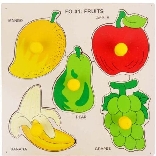 Little Genius Fruits with Big Knob, Multi Color (Small)