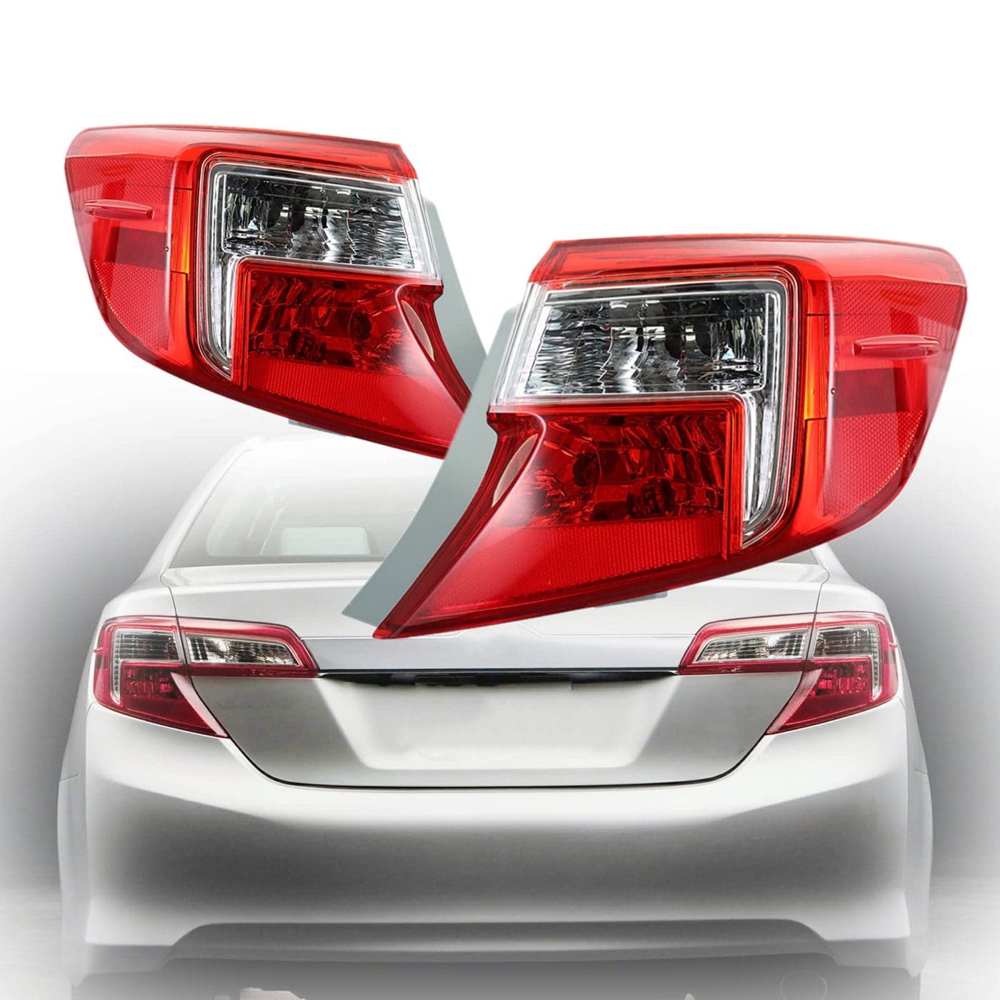 munirater 1 Pair of Tail Lights Assembly Replacement for Camry 20122014 Left and Right Side Brake Lamp