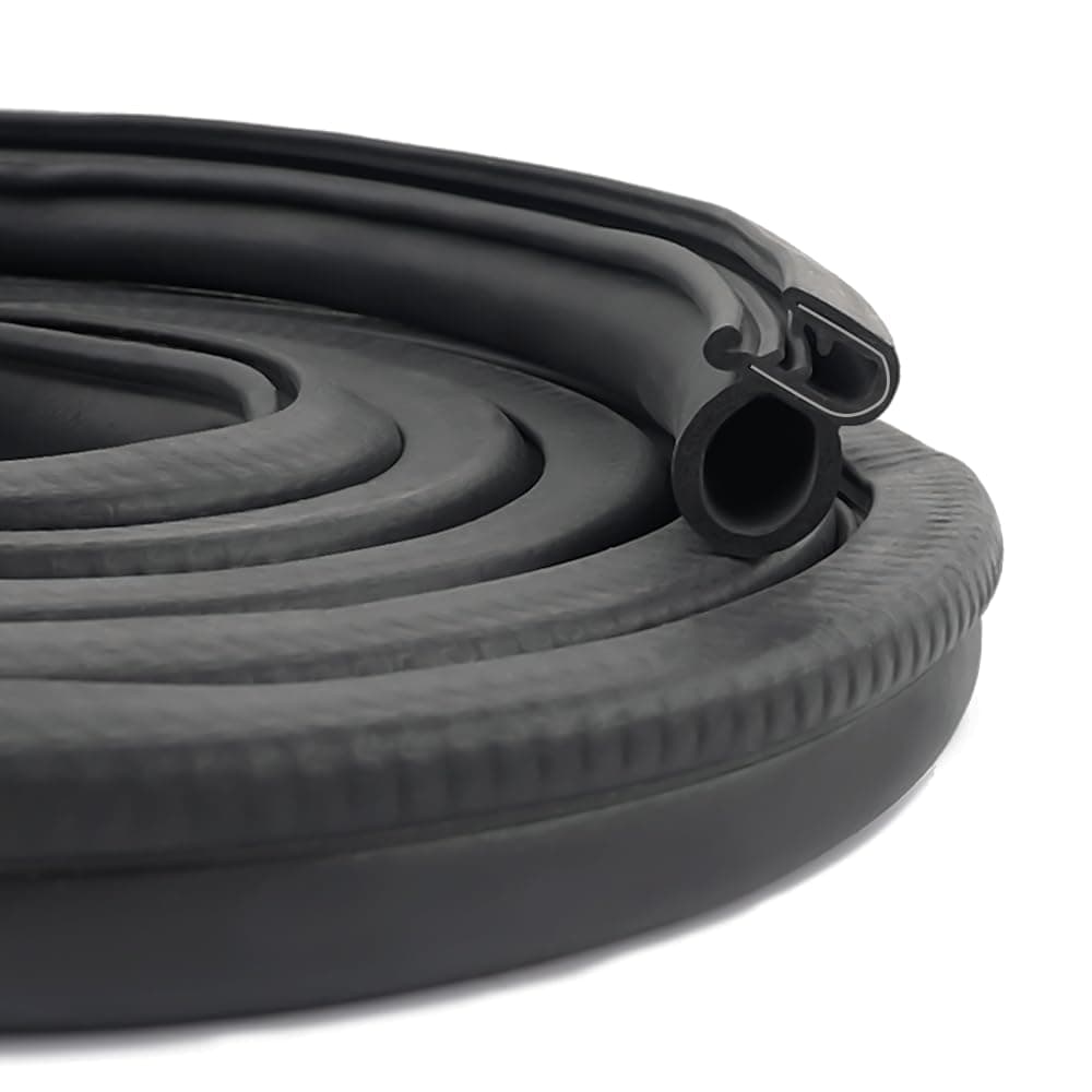 20Ft Car Door Seal StripUShaped Automotive Weather Stripping Rubber Seal Strip with Metal ClipsUniversal Pushin Car Door Edge Guards Fits Car Truck Boat RV Home 20Ft