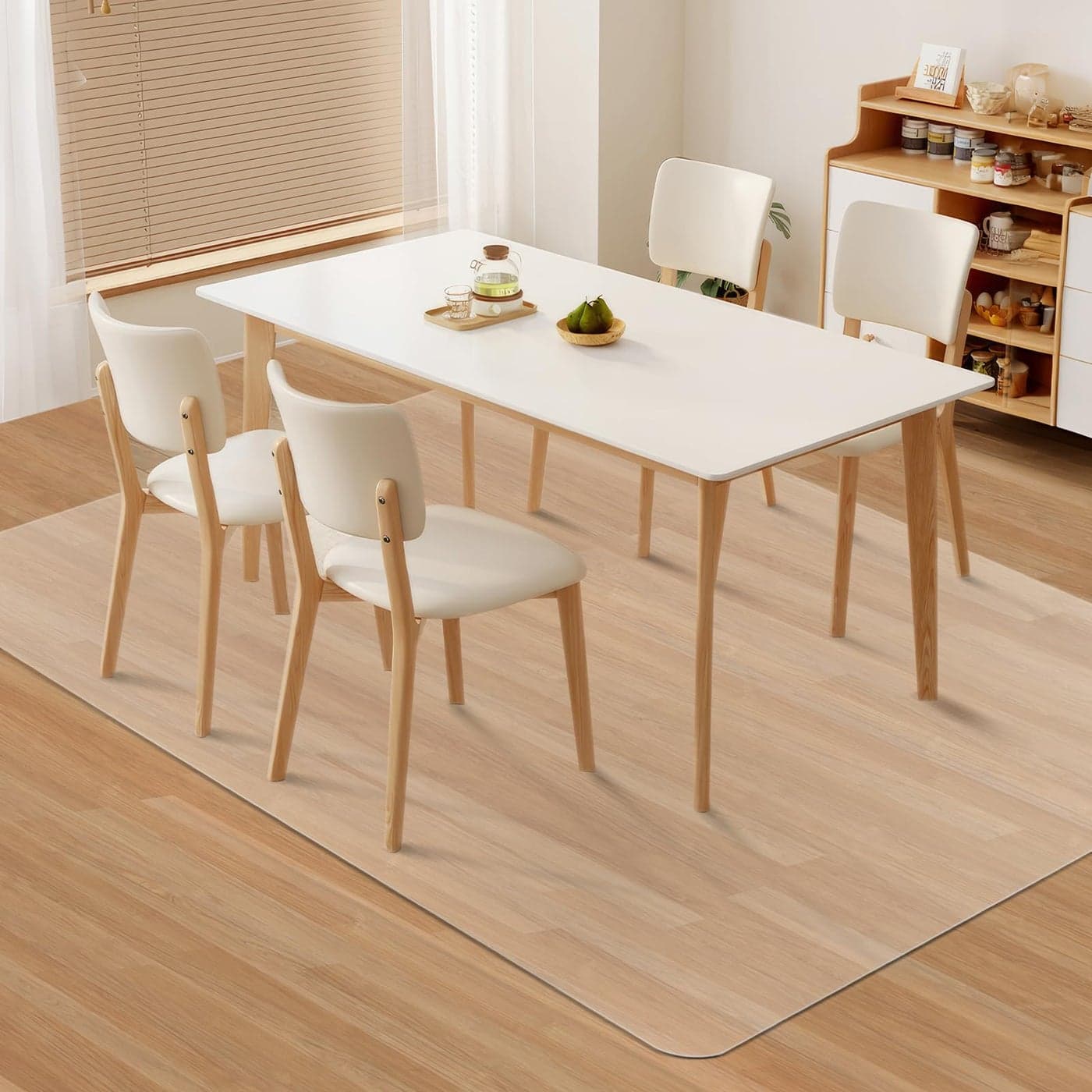 Kuyal Clear Chair Mat Hard Floor Use 4757 Transparent Office Home Floor Protector mat Chairmats 57 X 84 Rectangle