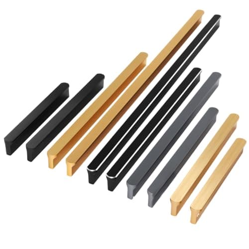 Shozafia 5 Pack Gold Cabinet Pulls Kitchen Hardware Handles for Dresser Drawers T Shape Cabinet Hardware 835 inchGold