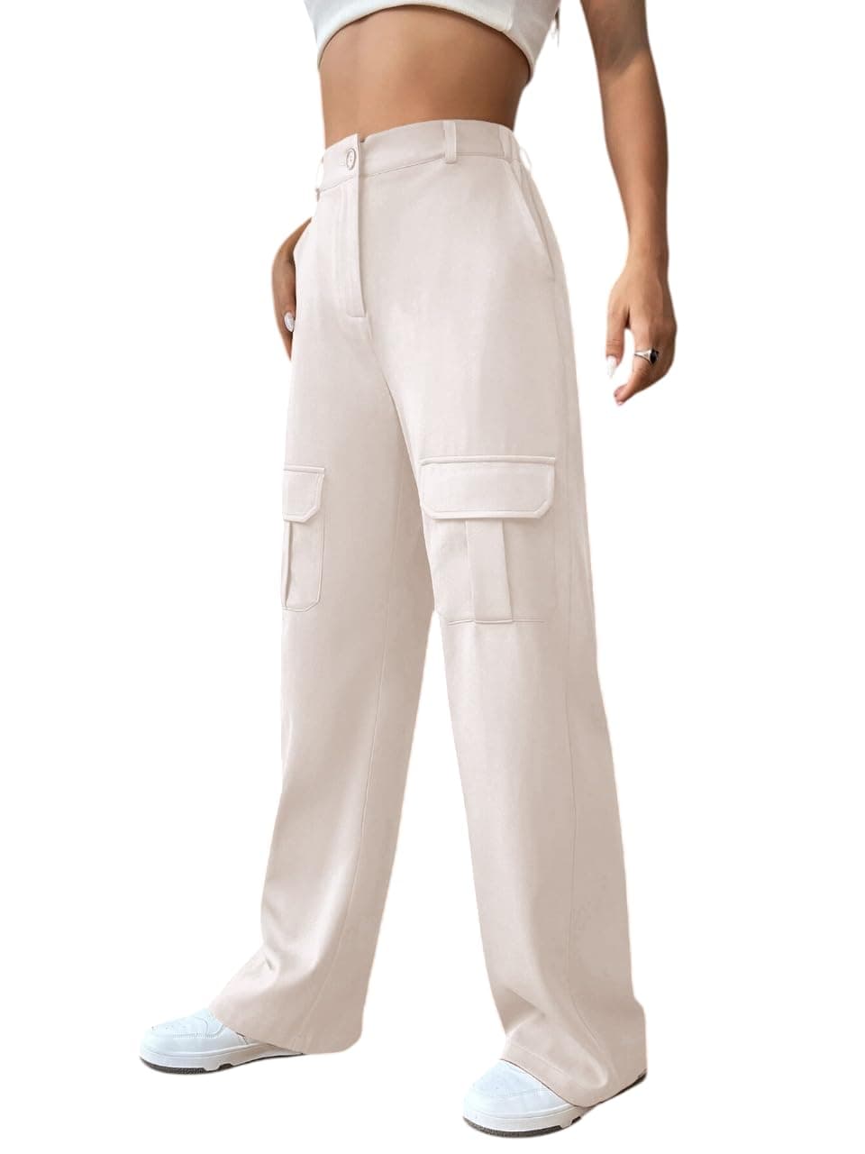 Leriya Fashion Women High Rise Cargo Pant