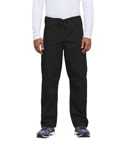 Cherokee Men's Workwear Scrubs Unisex Cargo Pant, Black, Medium/Short