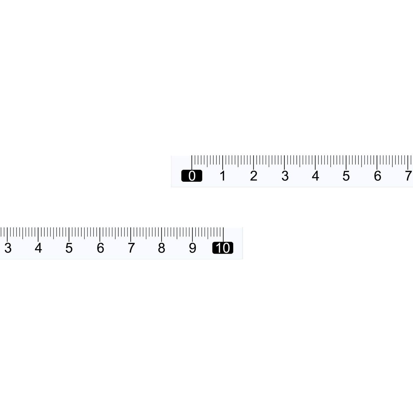 uxcell 10 Pcs Adhesive Backed Tape Measure 10cm Left to Right Read Measuring Tapes Stick on Workbench Ruler White