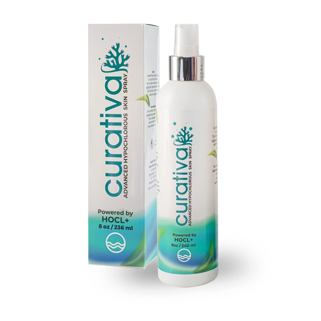 Curativa Bay 02 Hypochlorous Skin Spray Clear Skin Most effective For Total Skin Health and the Base for all Skin Care 100 Organic Made in USA Produces Great Results 8 OZ