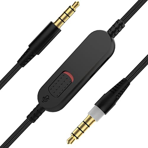 Cloud Alpha Cable Compatible with HyperX Cloud Alpha, Cloud Alpha S, Mix, Flight, Logitech G633, G635, G933, G935 Gaming Headset, 3.5mm Audio Cable with Mute & Volume Controls (No Mic, 6.56ft)