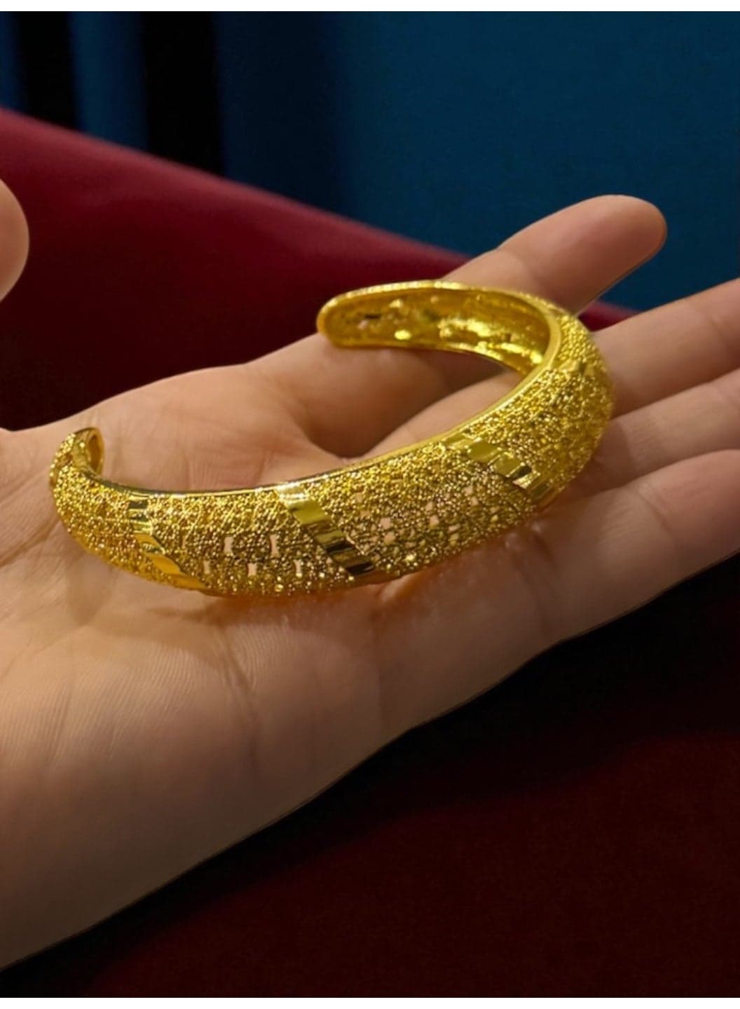 21K Gold Plated Bangle For Women Size 6.2cm