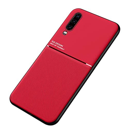 Kepuch Mowen Case Cover Bumper Builtin Metal Plate for Huawei P30 Red