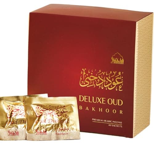 Dukhni Oud Bakhoor Deluxe دخني عود بخور ديلكس by Dukhni | Arabic Bakhoor Incense | 40 pcs | Handmade, Rich, Luxurious | Natural Woody Oud Blend | Luxurious Ramadan & Eid Gift | to Relax & Meditate