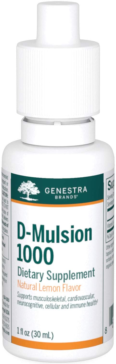 DMulsion 1000 Liquid Vitamin D Supplement Natural Lemon Flavor 1 Fl Oz