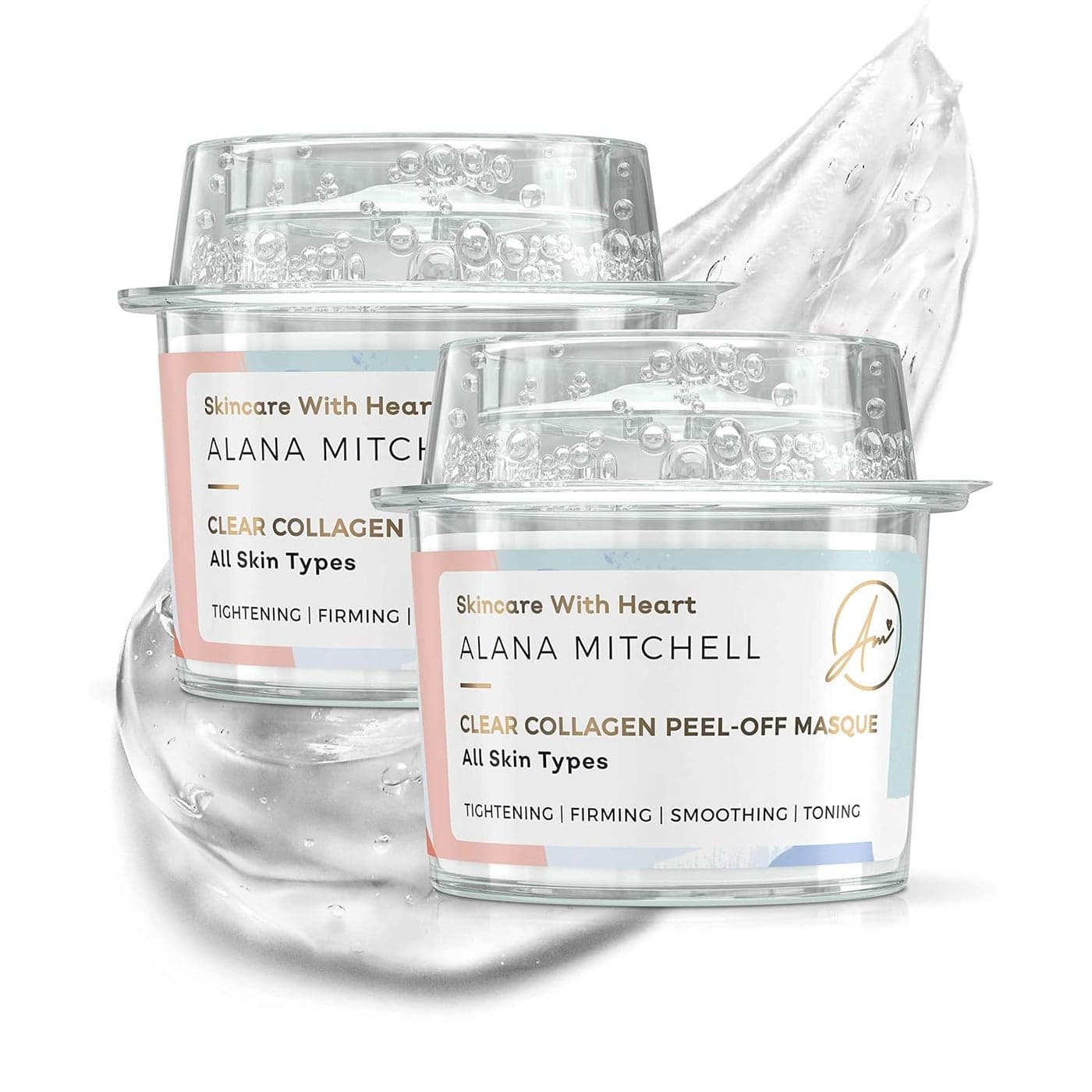 Alana Mitchell Anti Aging Peel Off Collagen Face Mask For All Skin Types Instantly Reduces Wrinkles Fine Lines Tightening Firming Smoothing Toning All Natural Two Pack