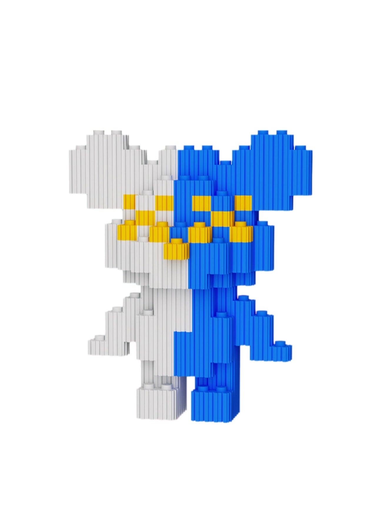 Miniature Small Particle Puzzle Building Blocks Gift Children's Educational Toy Puzzle (Blue And White Bear)