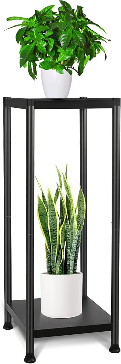 IRON LANDS Block 2 Tier Premium Pot Plant Stand Display Accessories Garden Bench for Roof and Indoor Outdoor Plant Stand for Balcony and Decor