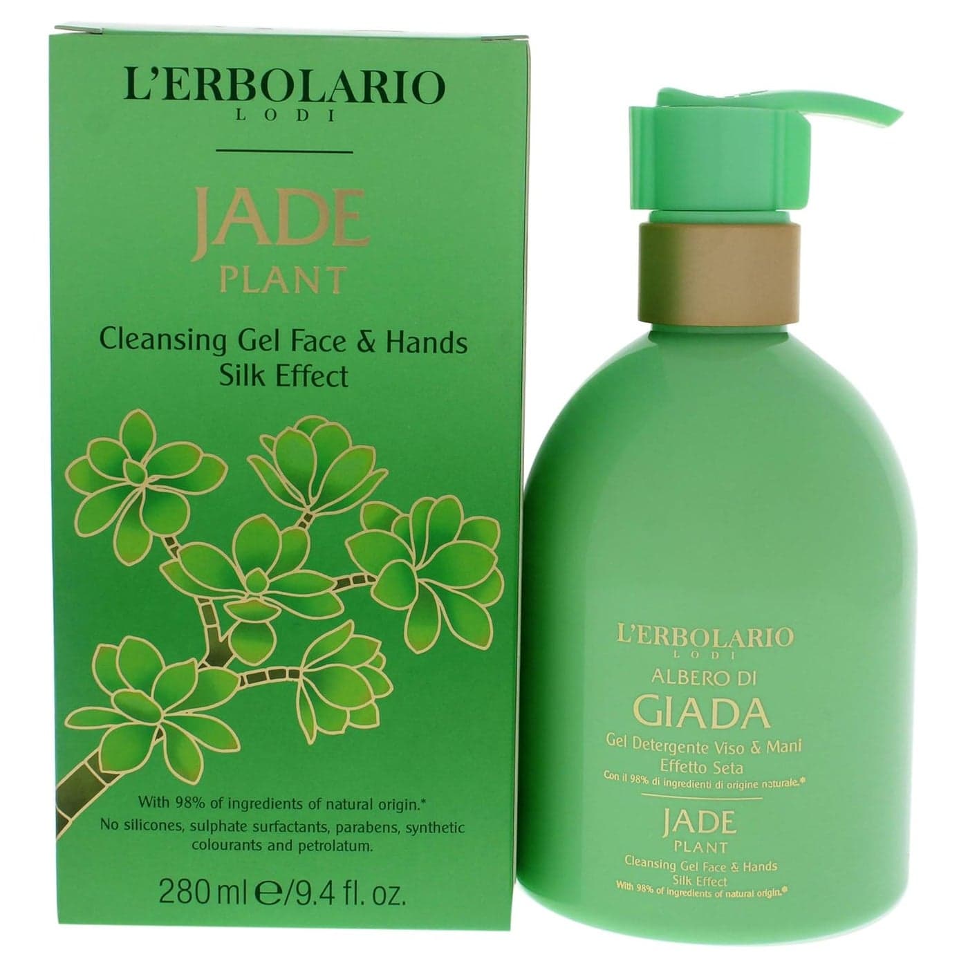 LErbolario Jade Plant Face And Hands Cleansing Gel Floral And Citrus Fragrance Moisturizing And Softening Properties Silky Effect Leaves Your Skin Revitalized And Clean 94 Oz Body Wash